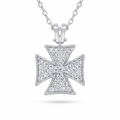 Diamond White Gold Cross Pendant