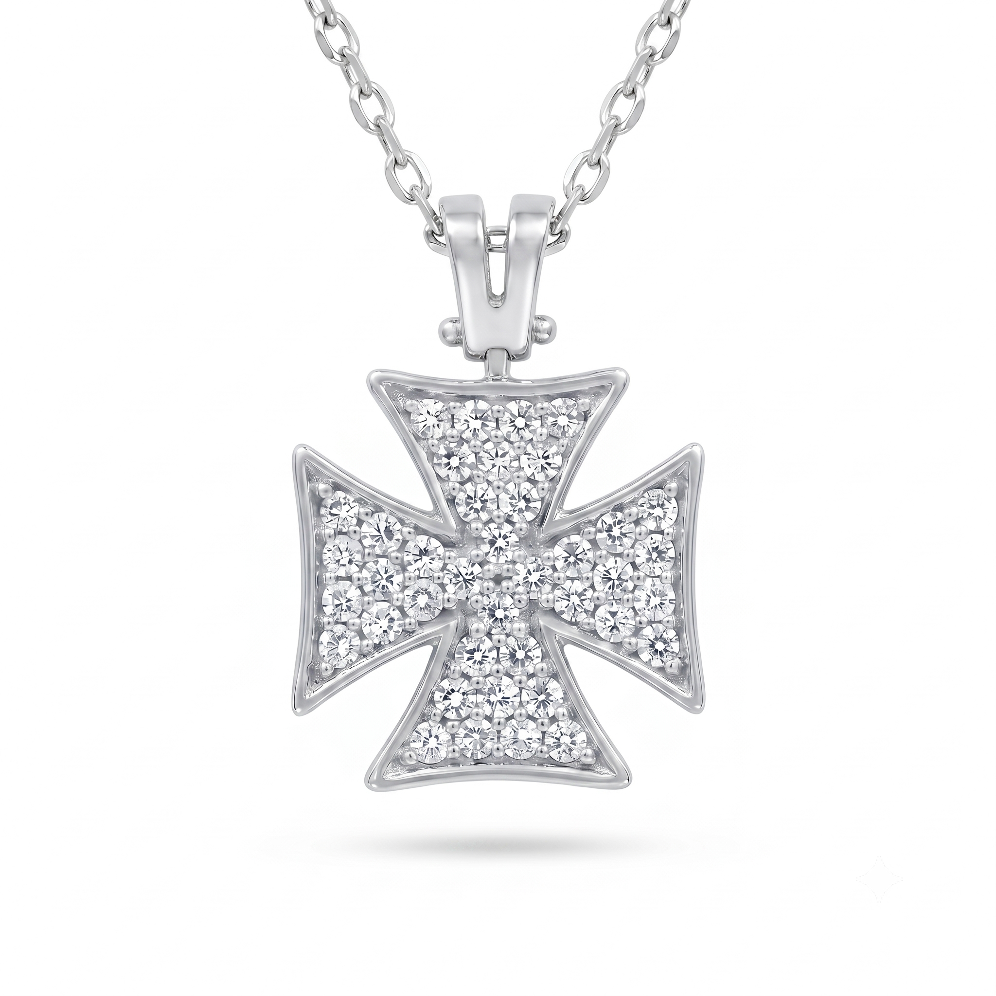 Diamond White Gold Cross Pendant