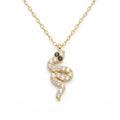 18K Yellow Gold Cubic Zirconia Snake Chain Necklace