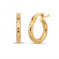 18K Yellow Gold Circle Hoop Earring