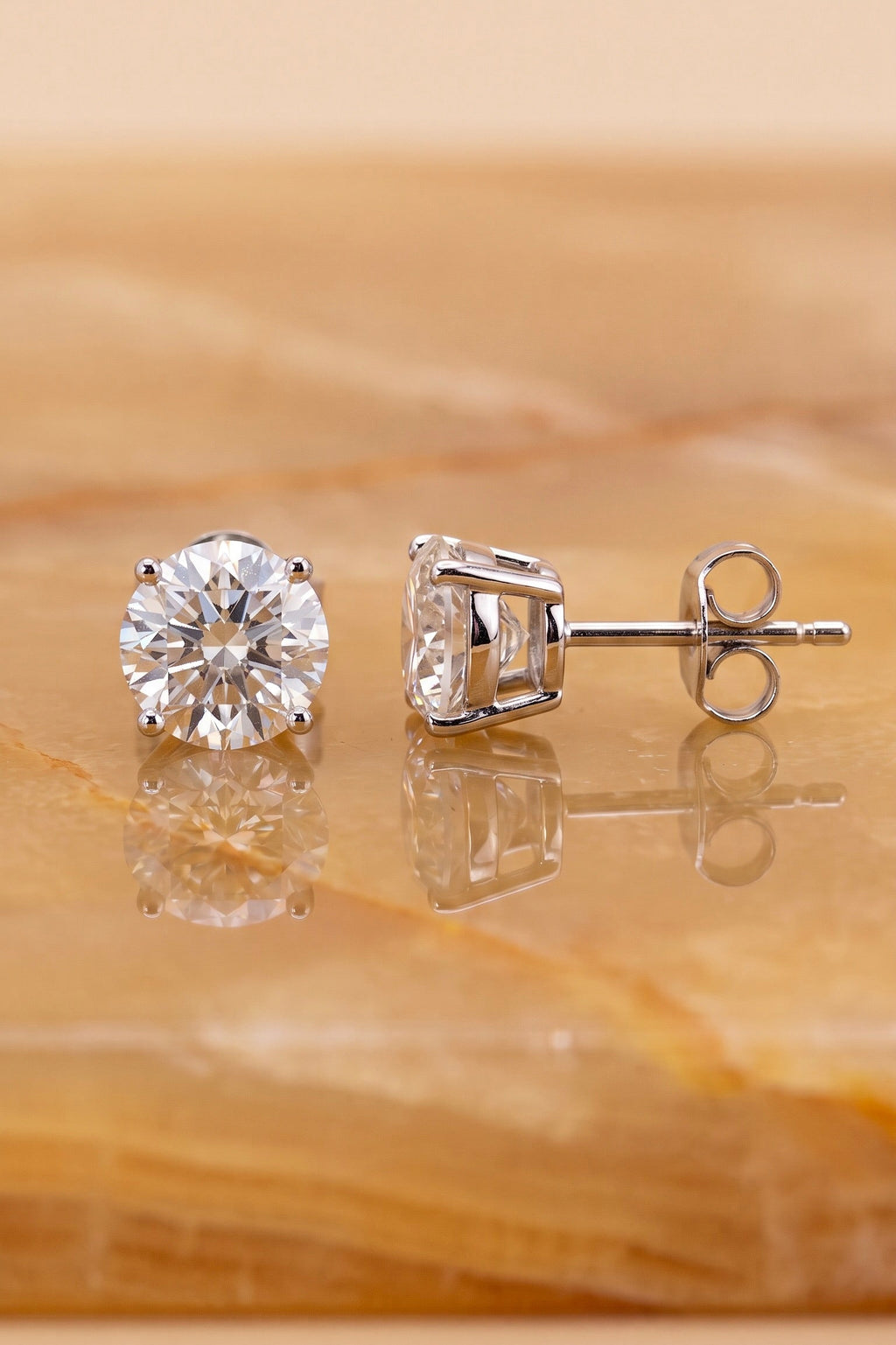 Lab Diamond White Gold 2 ctw Stud Earrings