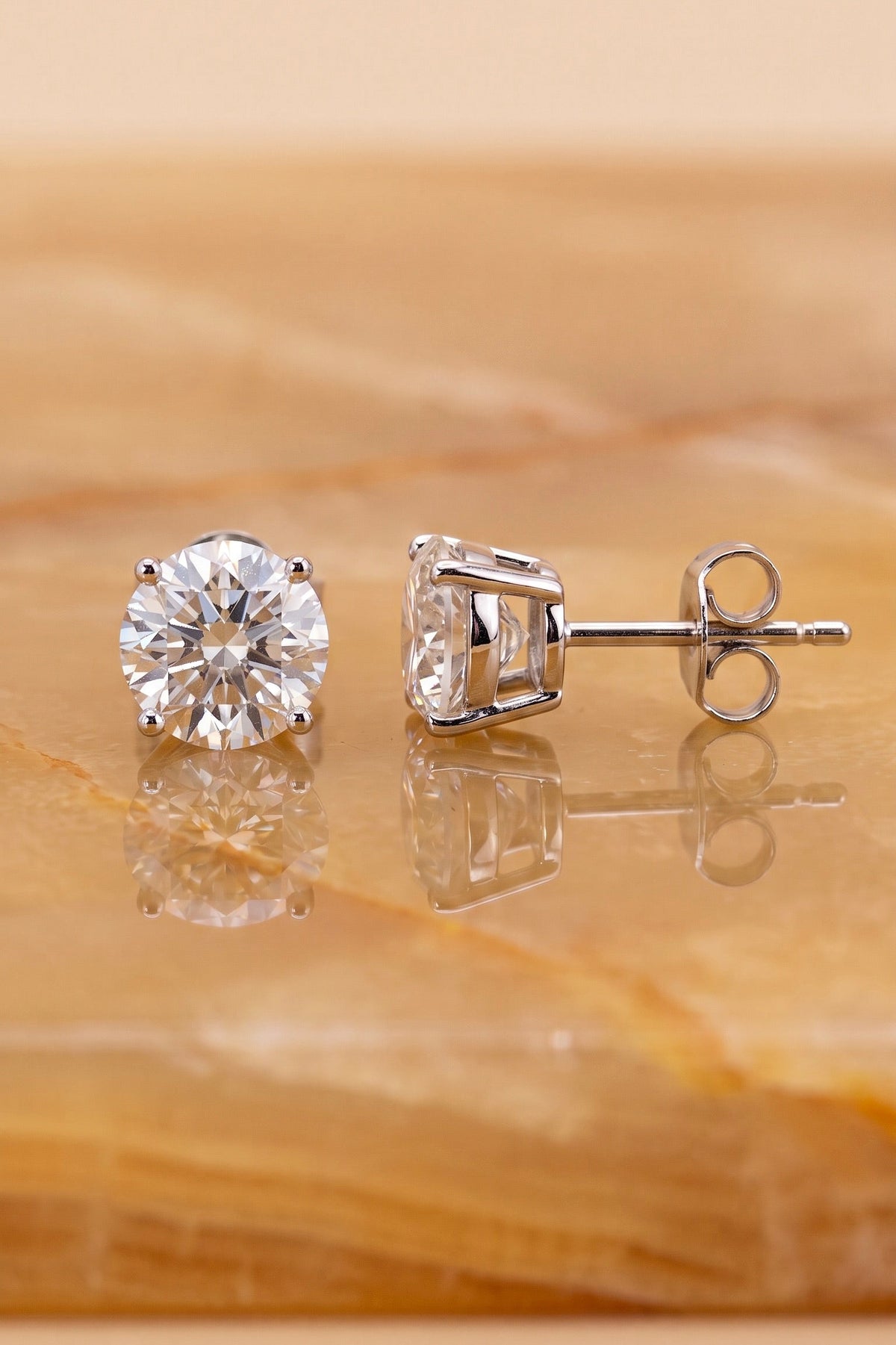 Lab Diamond White Gold 2 ctw Stud Earrings
