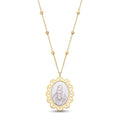 18K Multicolor Gold Jesus Necklace