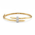 Diamond Two Tone Gold Bangle Bracelet