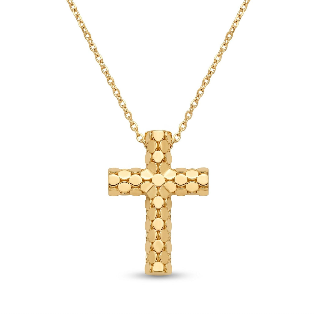 18K Yellow Gold Cross Necklace
