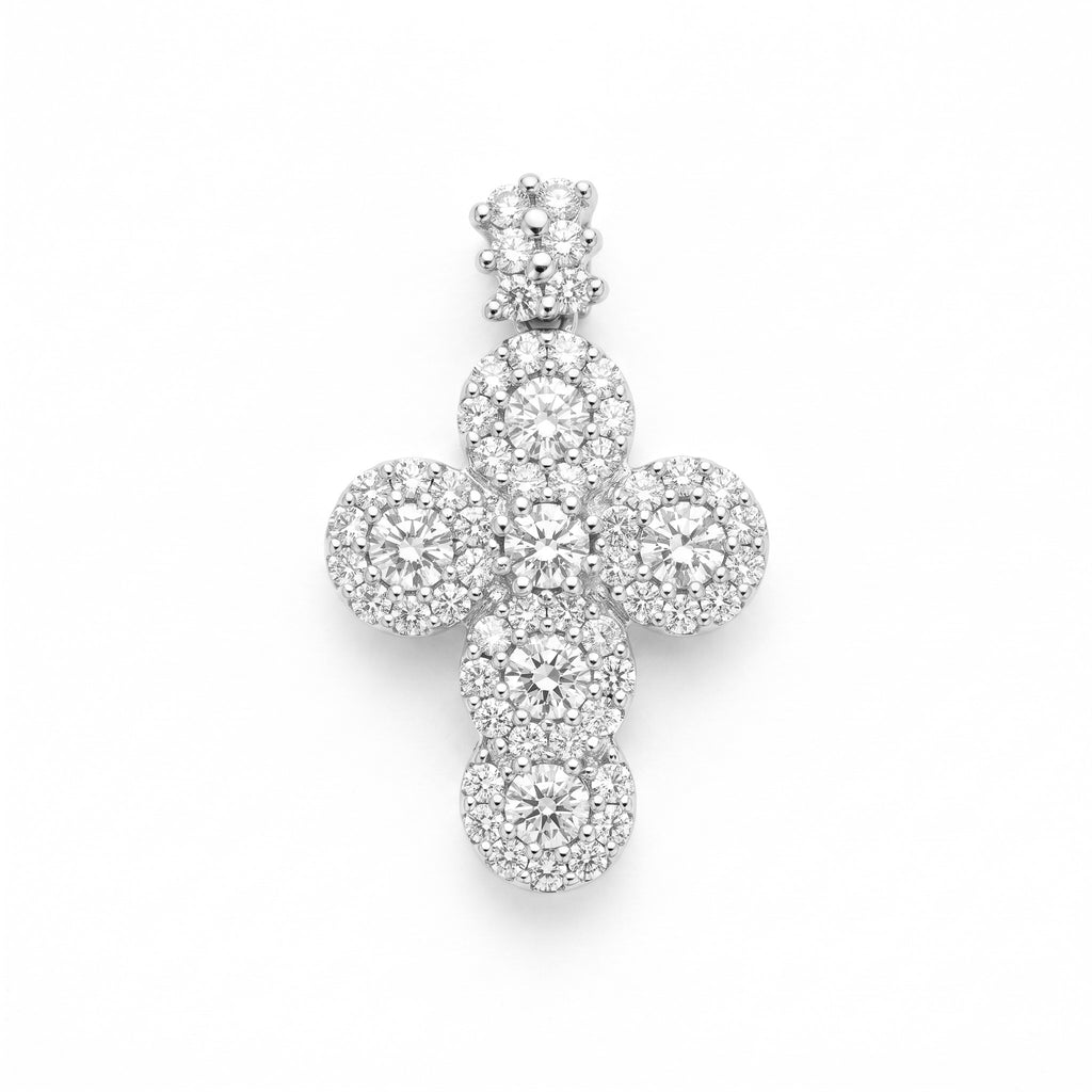 Diamond White Gold Cross Pendant