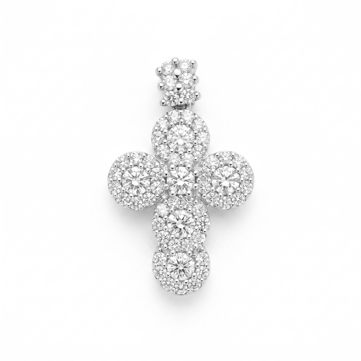 Diamond White Gold Cross Pendant