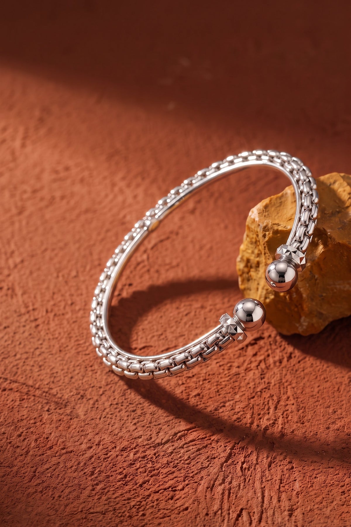 18K White Gold Cuff Bracelet