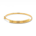 18K Yellow Gold Bypass Bangle Bracelet