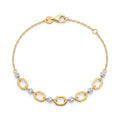 18K Two Tone Gold Hexagon Bracelet
