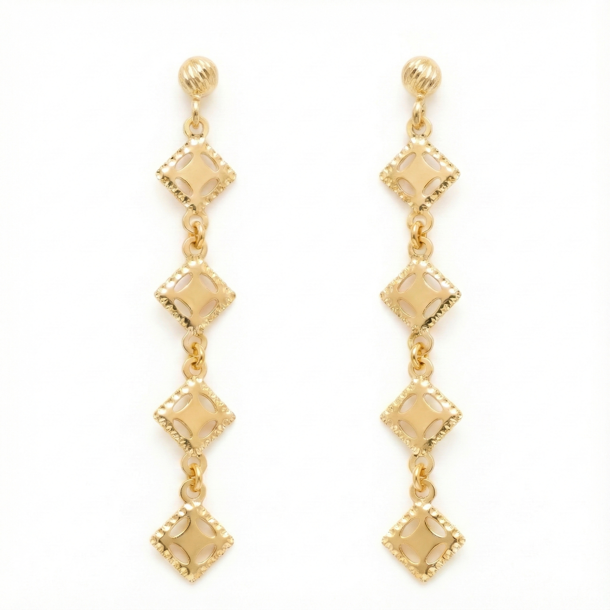 18K Yellow Gold Dangle Earrings