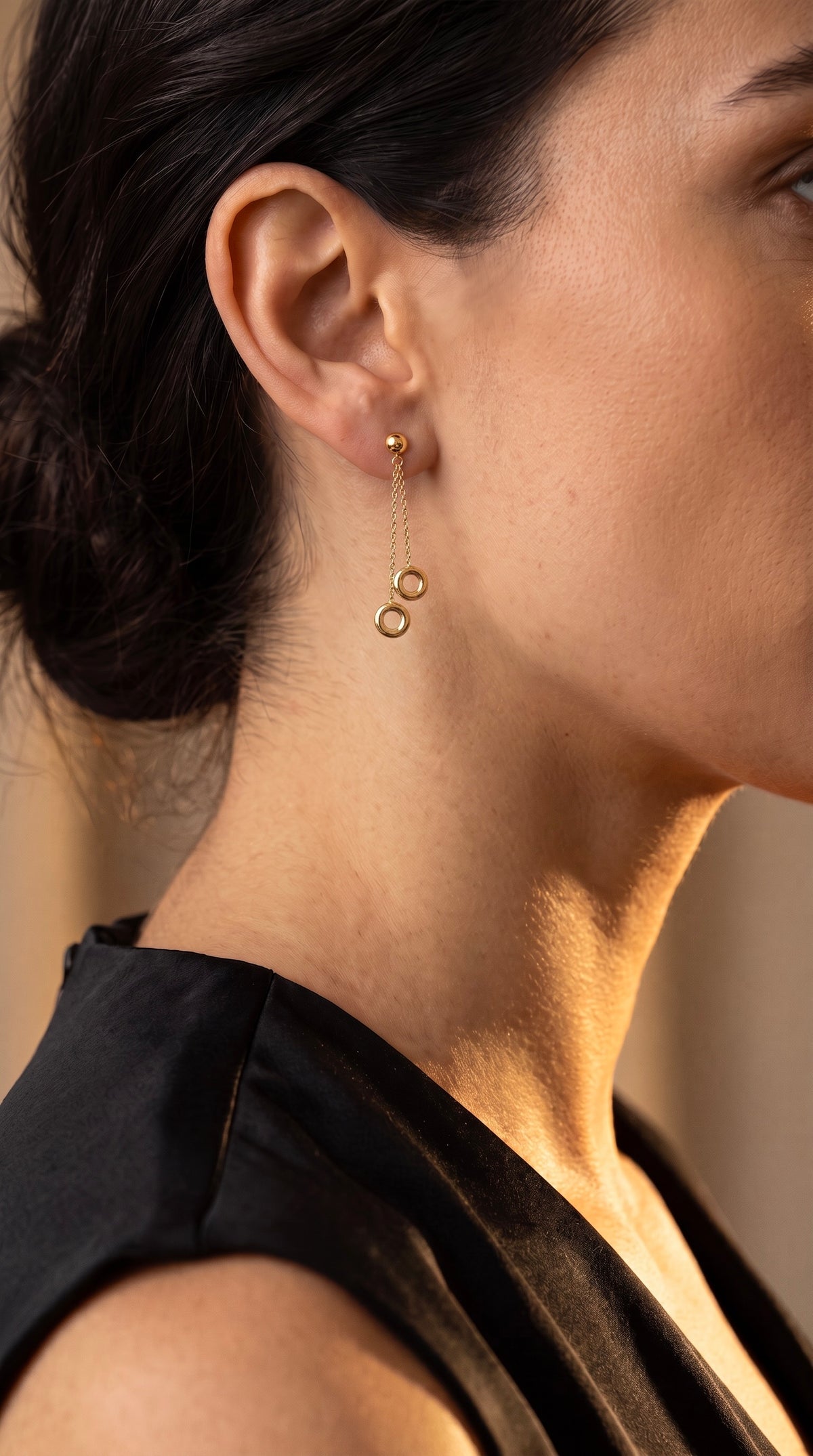 18K Yellow Gold Dangle Earrings