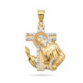 18K Two Tone Gold Jesus Icon Pendant