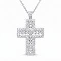 Diamond White Gold Cross Necklace
