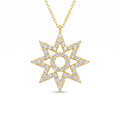 18K Yellow Gold Cubic Zirconia Star Chain Necklace