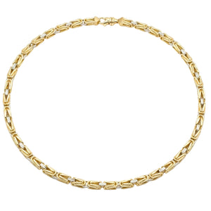 18K Two Tone Gold Chain Necklace