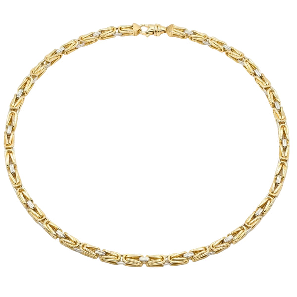18K Two Tone Gold Chain Necklace