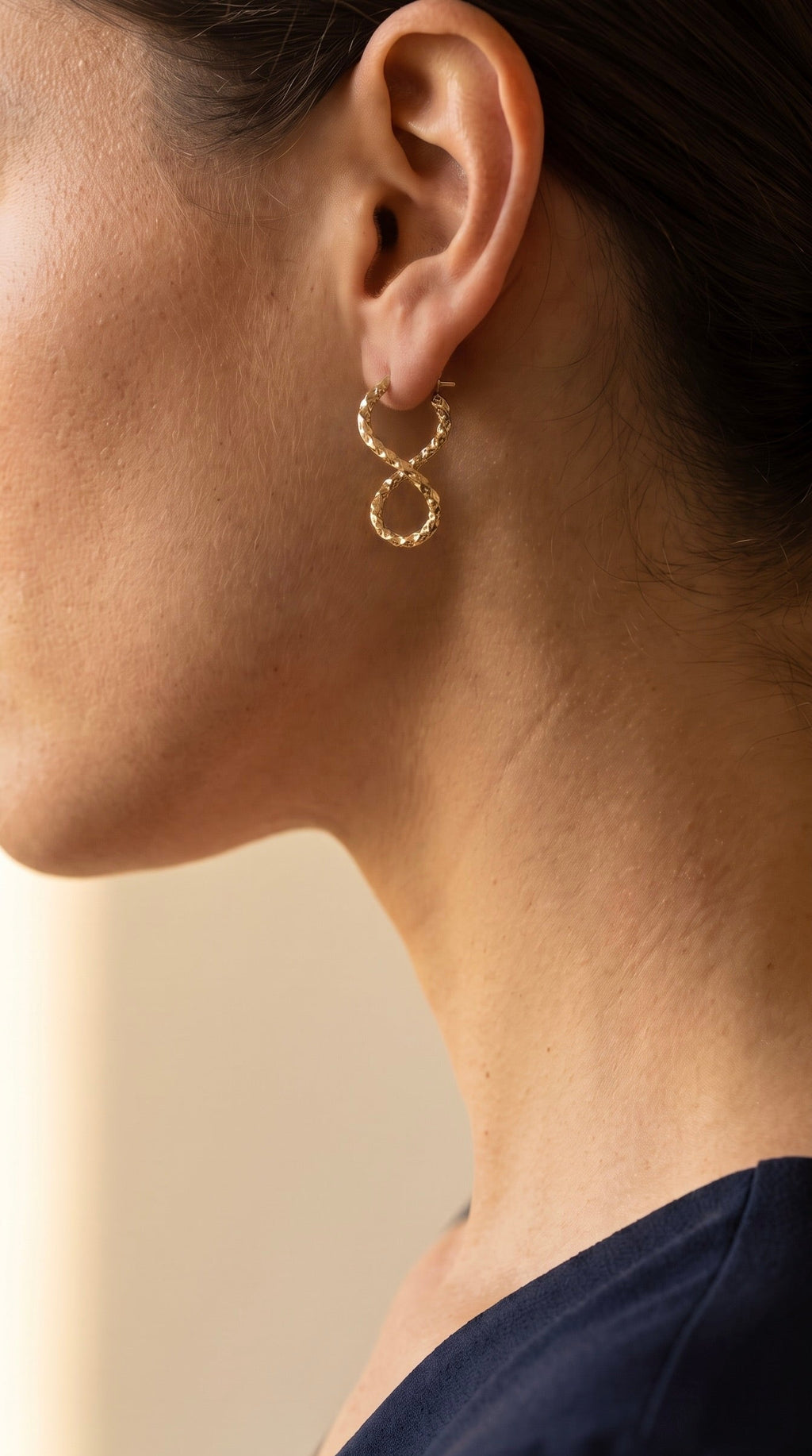 18K Yellow Gold Hoop Earrings