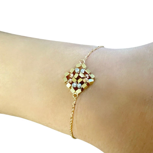 18K Gold Multicolor Chain Bracelet