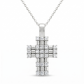 Diamond White Gold Cross Necklace