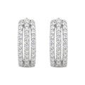 Diamond White Gold Hoop Earrings