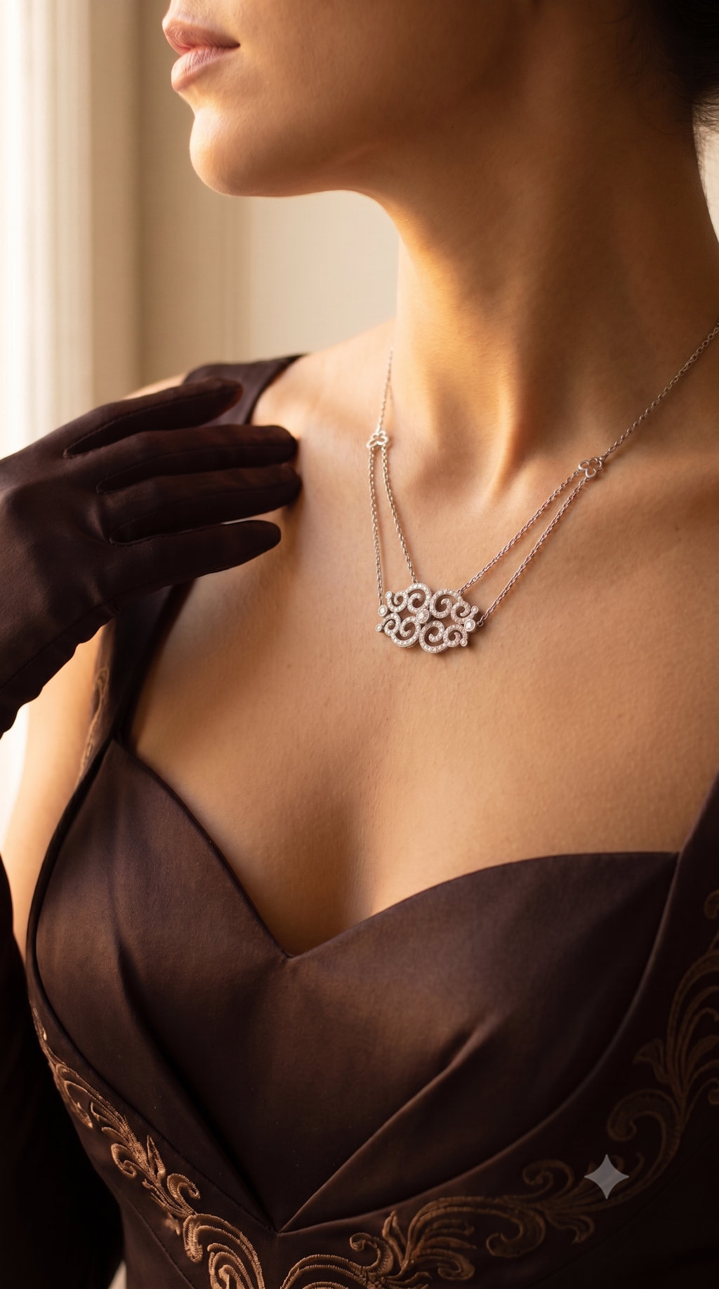Diamond White Gold Necklace