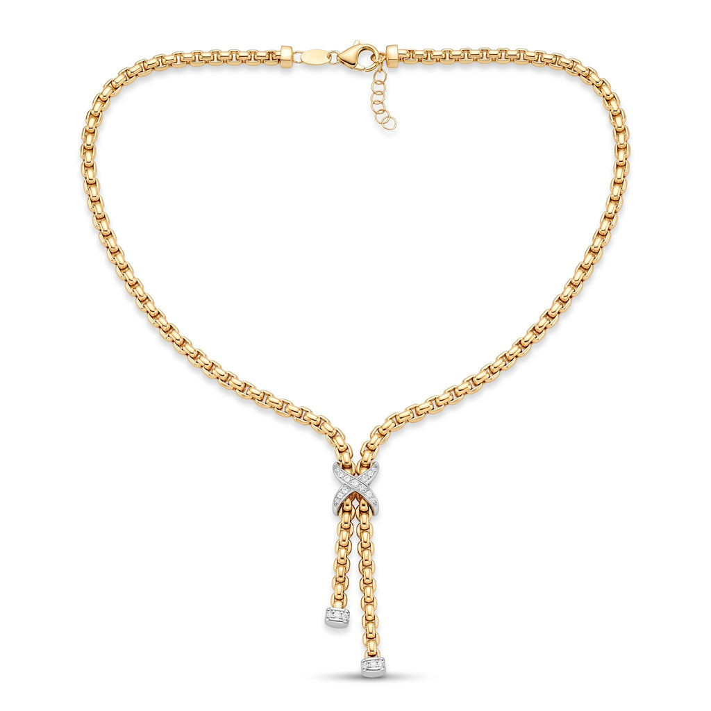 Diamond Two Tone Gold Necklace