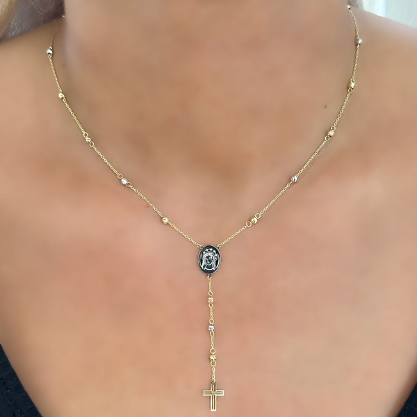 18K Gold Mary Multicolor Chain Necklace