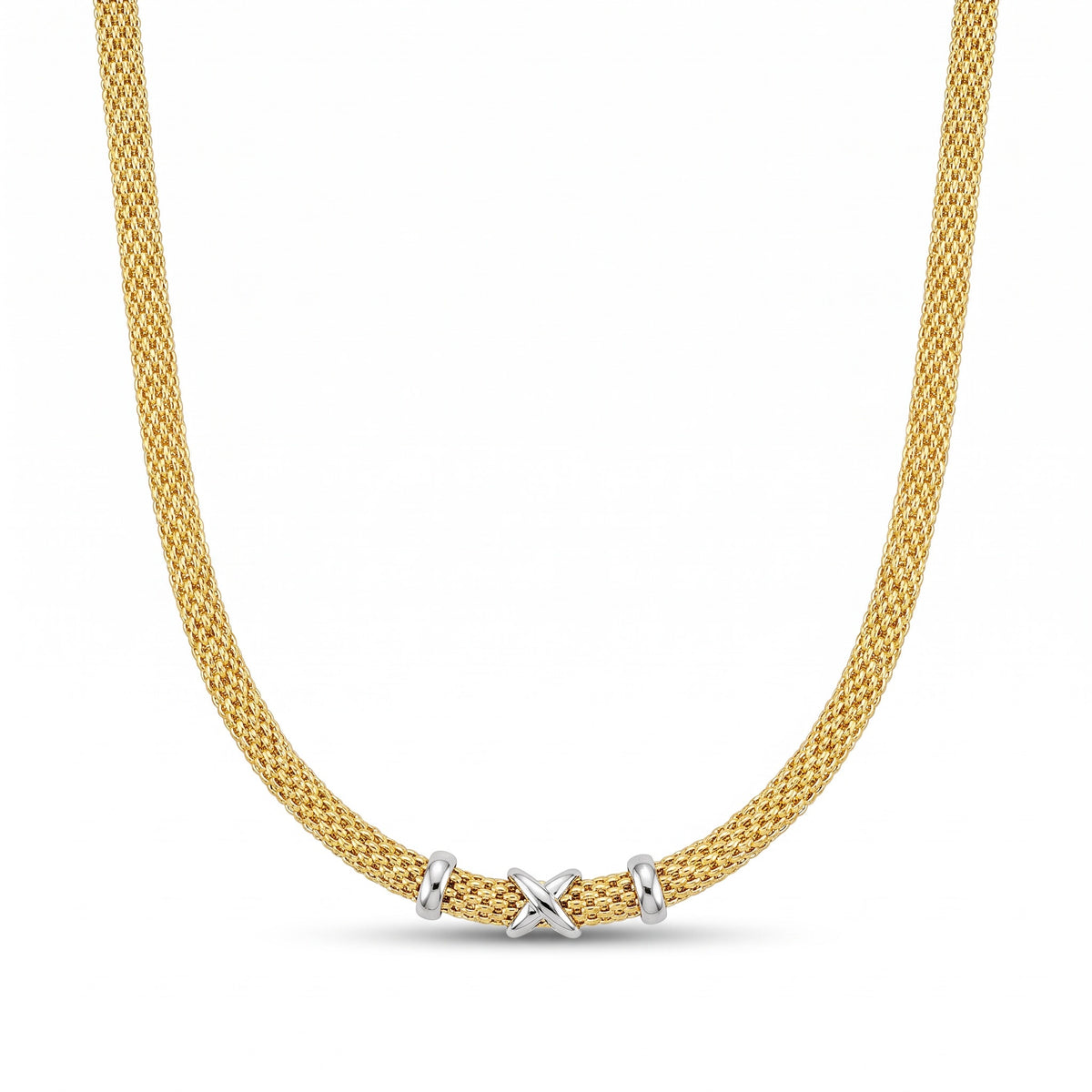 18K Two Tone Gold Necklace