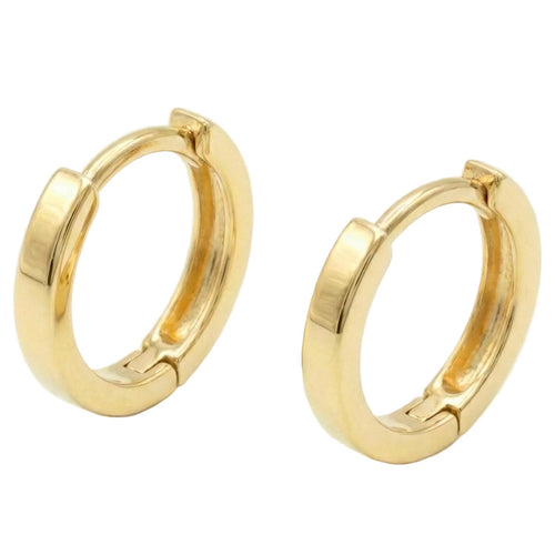 18K Yellow Gold Circle Hoop Earrings