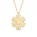 18K Yellow Gold Snowflake Necklace