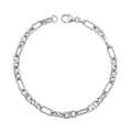 Men 18K White Gold Chain Bracelet
