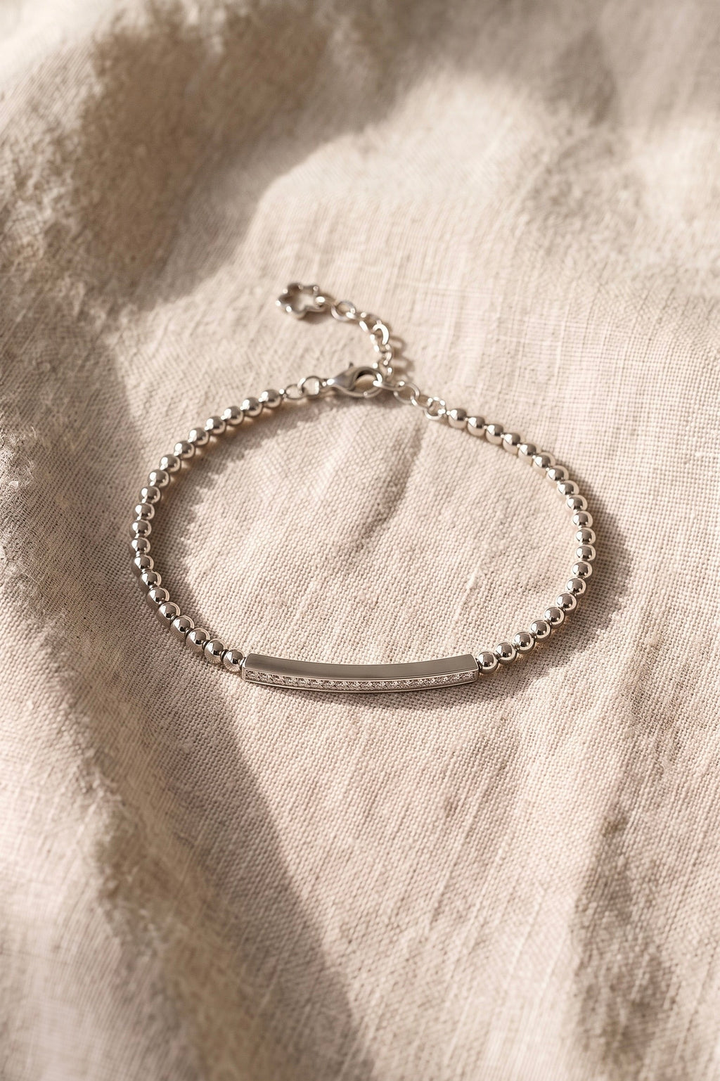 Diamond White Gold Bangle Bracelet