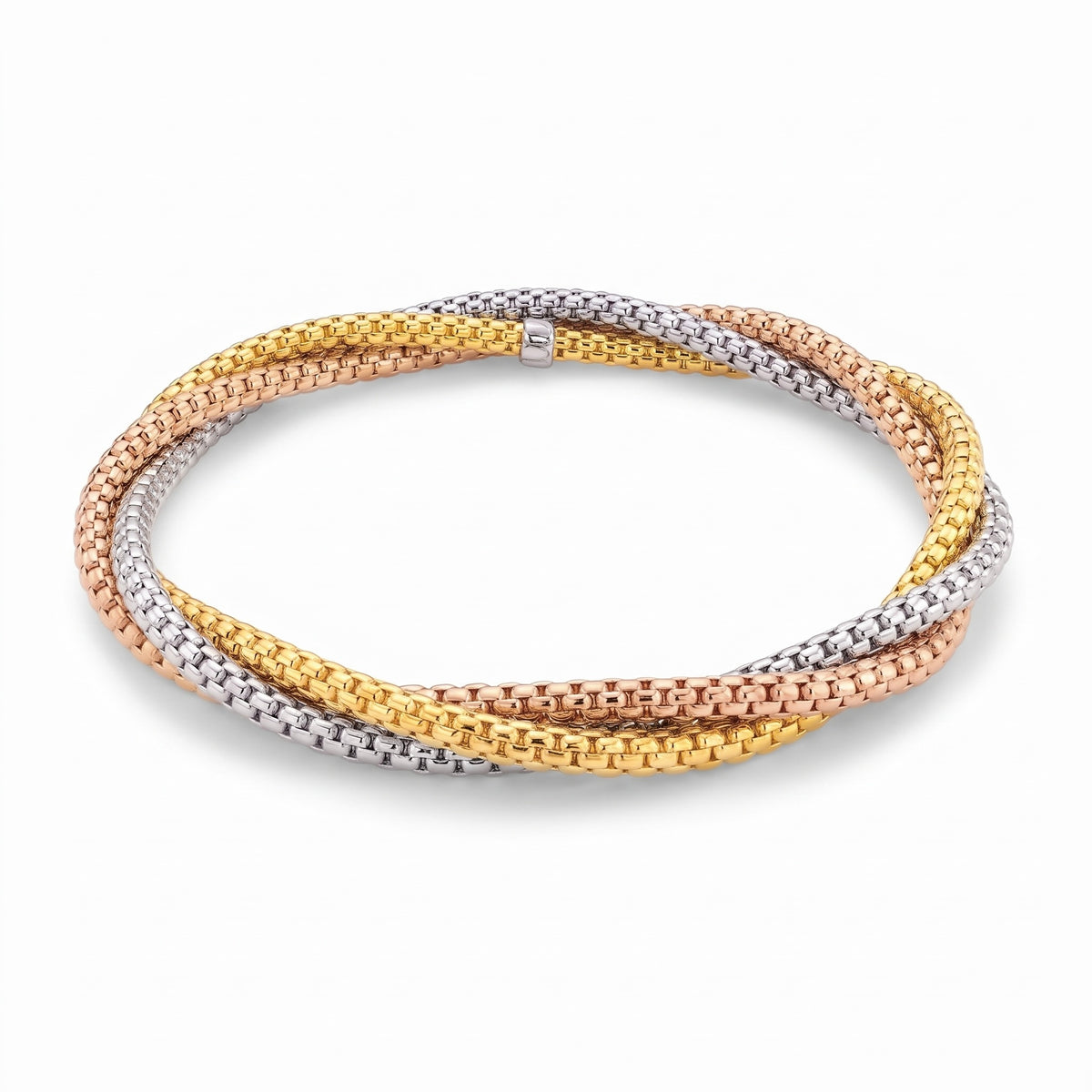 18K Multicolor Gold Bangle Bracelet