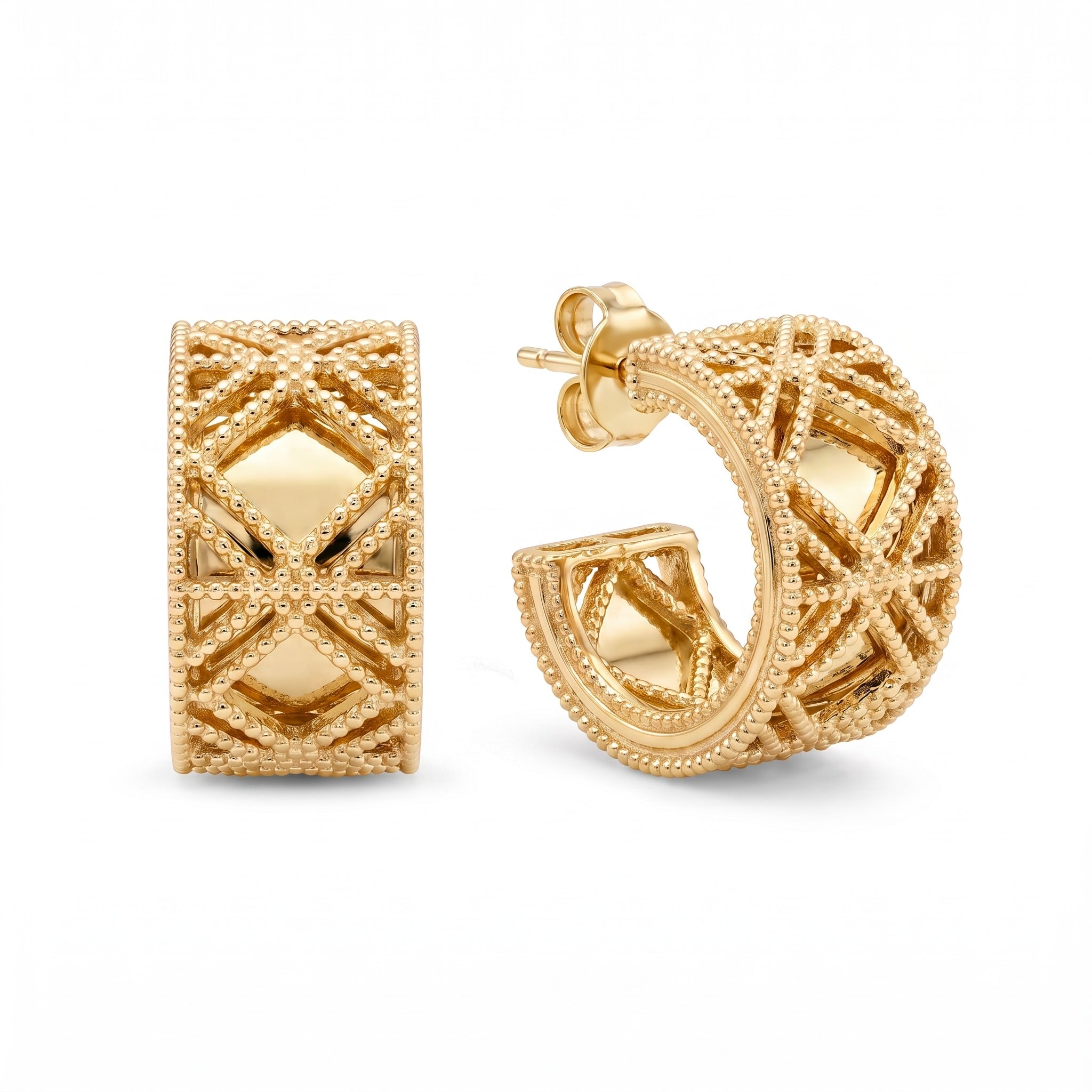 18K Yellow Gold Hoop Earring