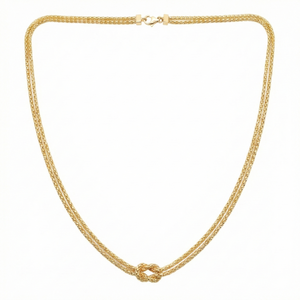18K Yellow Gold Double Chain Necklace