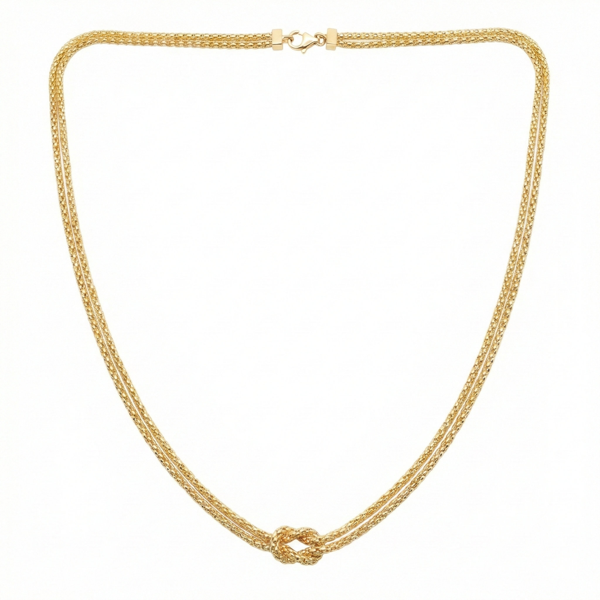 18K Yellow Gold Double Chain Necklace