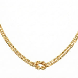 18K Yellow Gold Double Chain Necklace