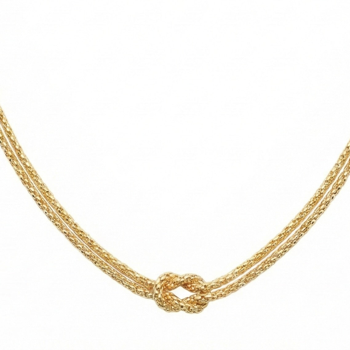 18K Yellow Gold Double Chain Necklace