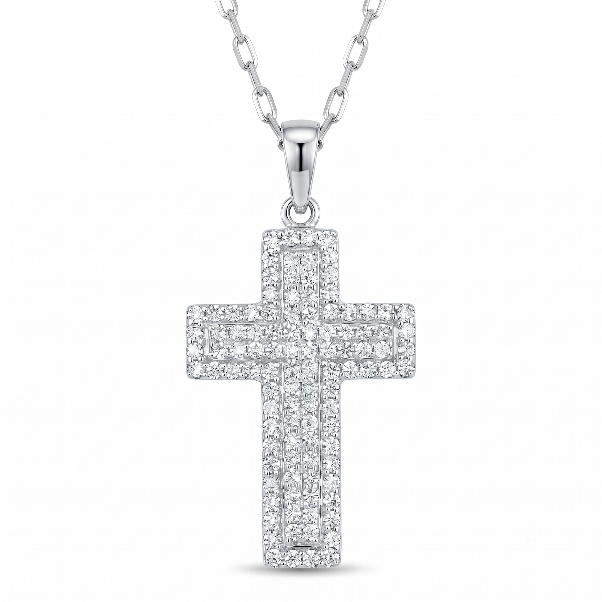 Diamond White Gold Cross Pendant
