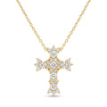 Diamond Yellow Gold Cross Chain Necklace