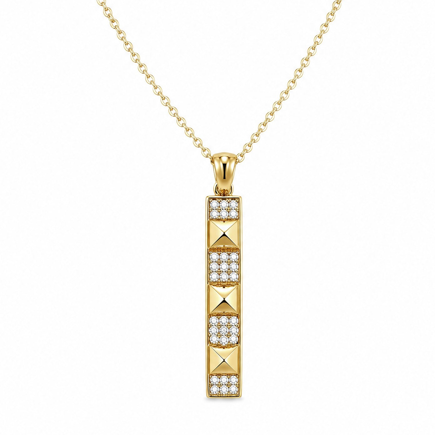 18K Yellow Gold Cubic Zirconia Necklace