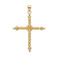 18K Two Tone Gold Cross Pendant