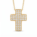 Diamond Yellow Gold Cross Necklace