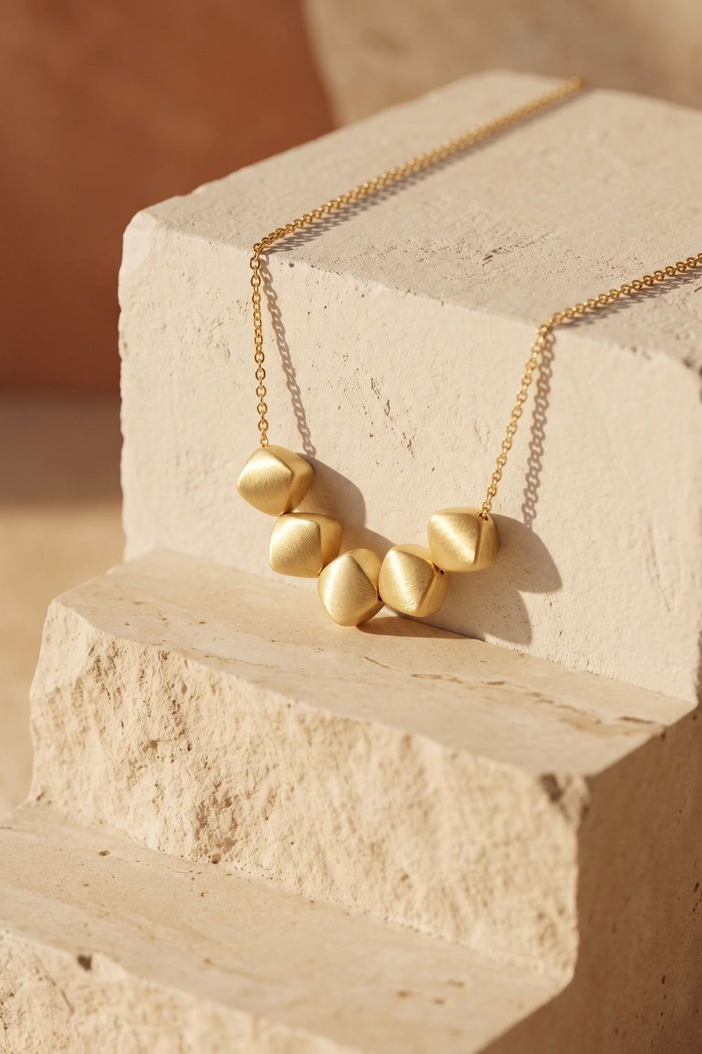 18K Yellow Gold Satin Chain Necklace