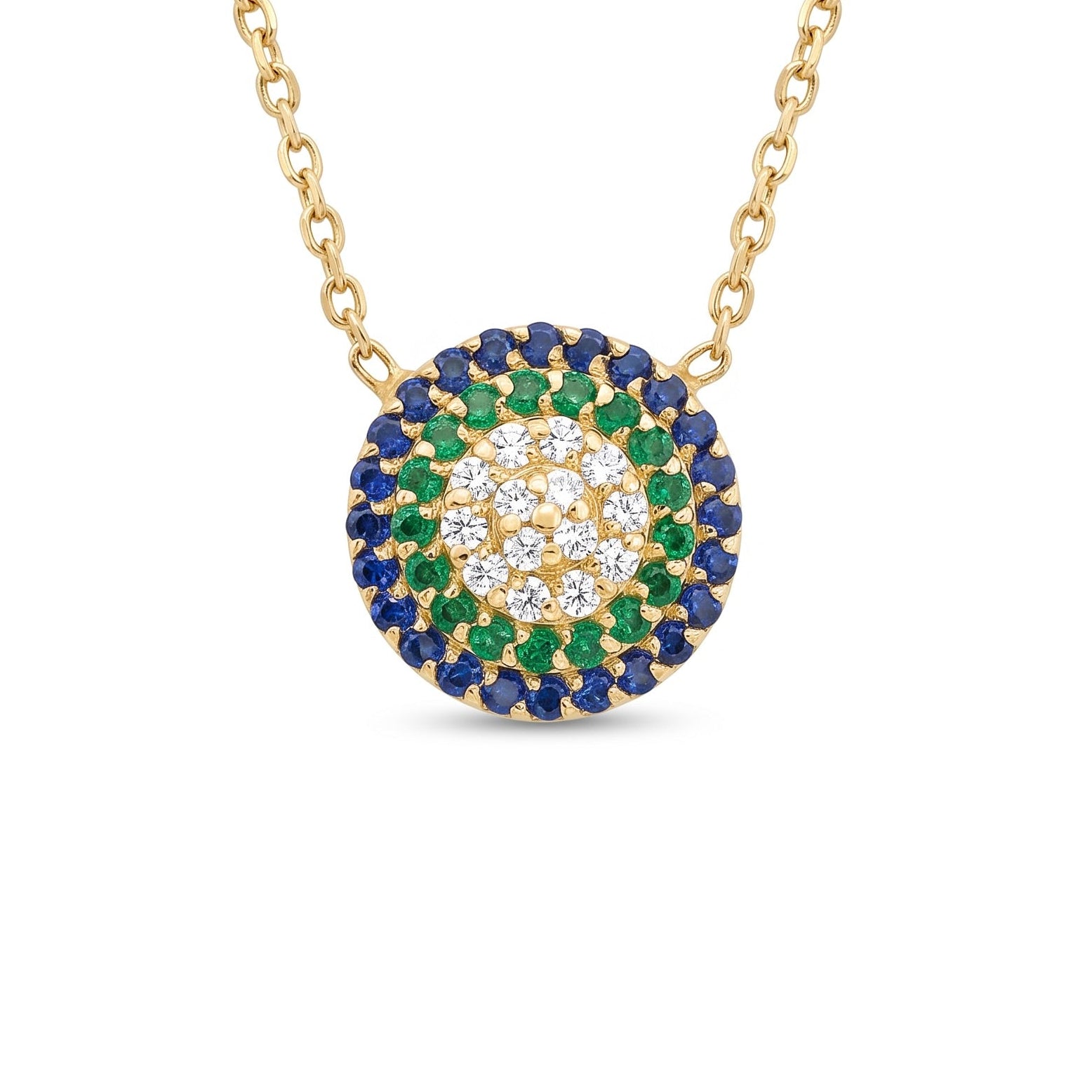 18K Yellow Gold Cubic Zirconia Necklace