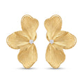 Diamond Two Tone Gold Drop Earrings