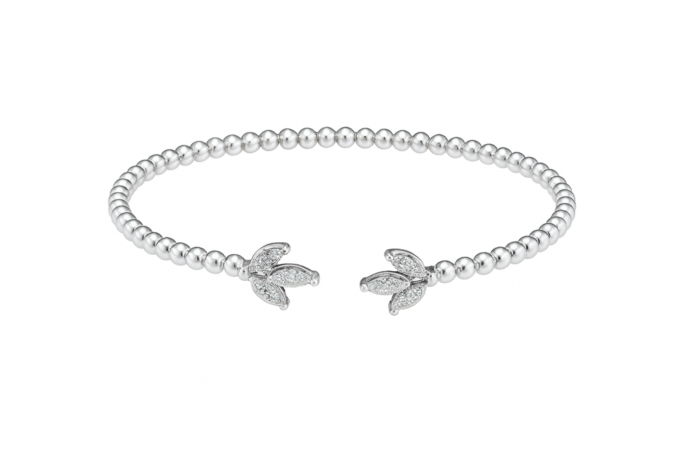 18K White Gold Natural Diamond Bracelet