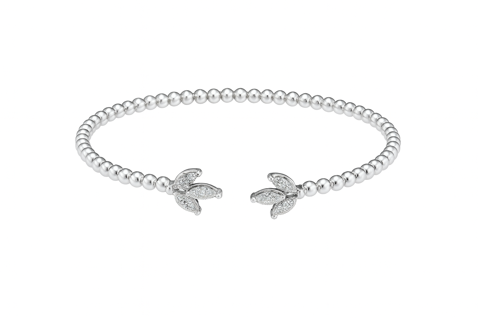 18K White Gold Natural Diamond Bracelet
