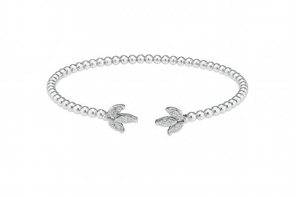 18K White Gold Natural Diamond Bracelet